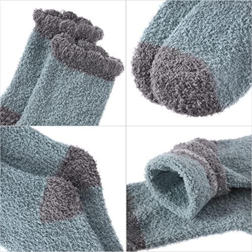 Image of MQELONG Womens Super Soft Fuzzy Cozy Home Sleeping Socks Microfiber Winter Warm Slipper Socks