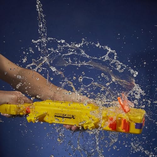 Nerf Super Soaker Minecraft Axolotl Water Blaster, Minecraft Axolotl Mob Design, Outdoor Water Toy, Outdoor Games for Kids - image 5