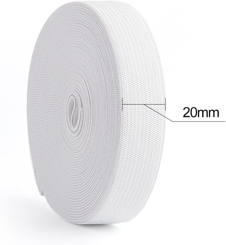 Cinghia Elastica Per Cucito - 20 Metri X 2 Cm, Bianca, Per Abbigliamento E Fai Da Te - Foto 4