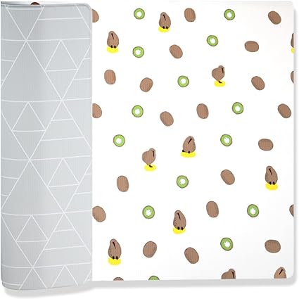 Amazon ケラッタ ベビー プレイマット もっちり ソフトフォームマット 赤ちゃん リバーシブル ロール 防音 防水 0 140cm キウイ トライアングル ベビージム プレイマット ベビー マタニティ 通販