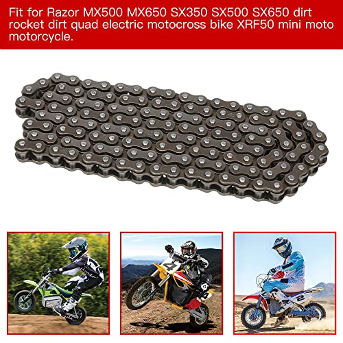 Grehua #25 Drive Chain 132 Link With Master Link For Razor Mx500 Mx650 Sx350 Sx500 Sx650 Dirt Rocket Electric Motocross Bike Xrf50 Mini Moto Motorcycle Heavy Duty Parts  #TOP2