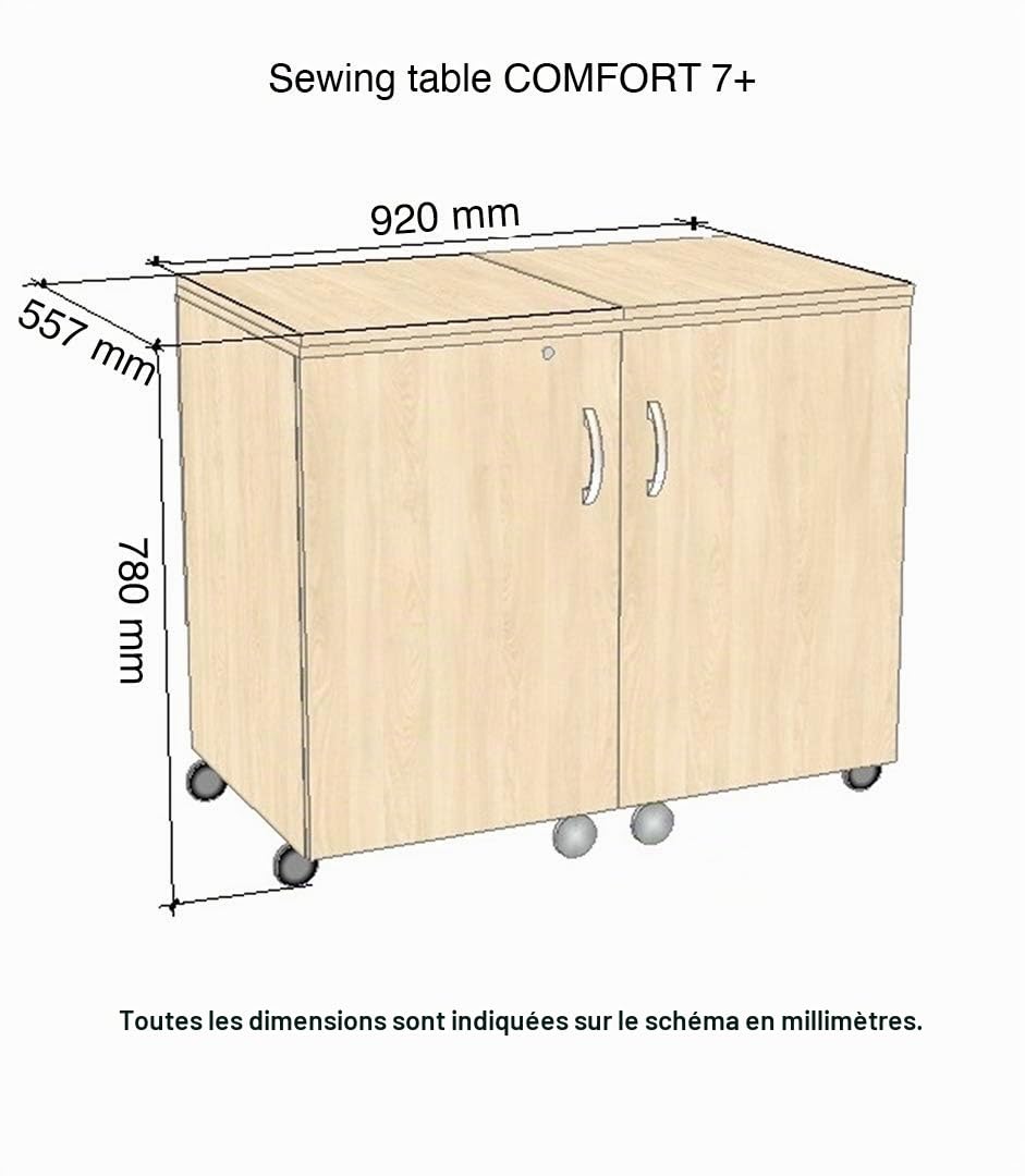 Comfort 7+ | Armoire machine à coudre | (Beech Ellmau)