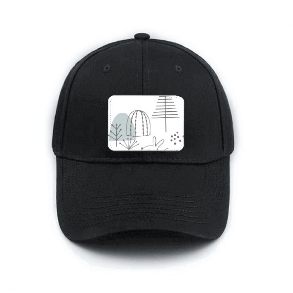 Casquette ajustable noire protégeant du soleil avec motif chiot mignon