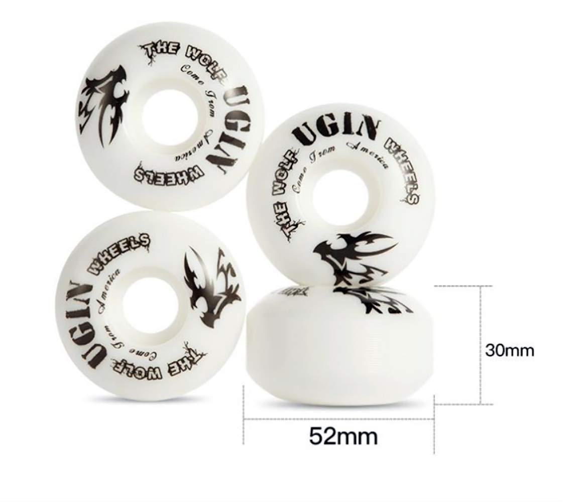 Roues De Skateboard DONGKER 52 Mm 95A - Pour Cruising, Piscines, Routes Irrégulières - Lot De 4 Avec Roulements