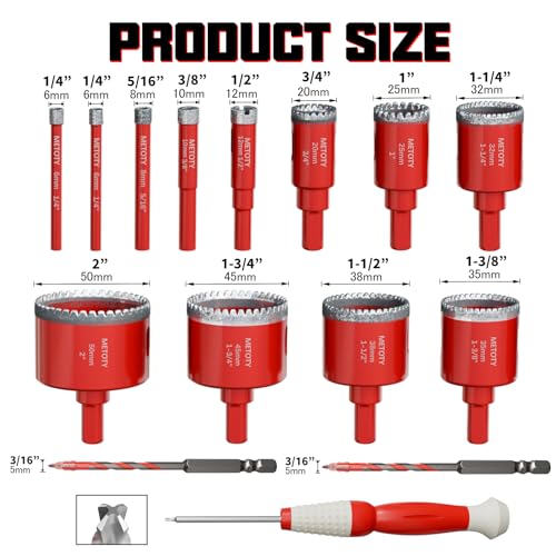 15 PCS Serrated Diamond Core Bits