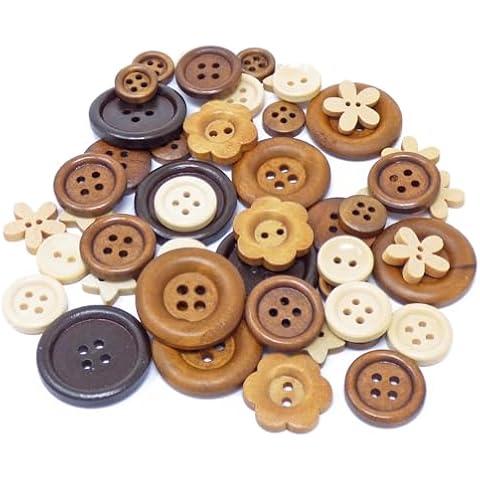 50 Rustic Wood Buttons for Crafts Cover