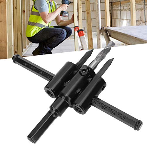 YAOGOHUA Adjustable Hole Cutter Saw Kit Alloy Steel DIY Round Cutting for Wood Plastic Board (30-120mm)