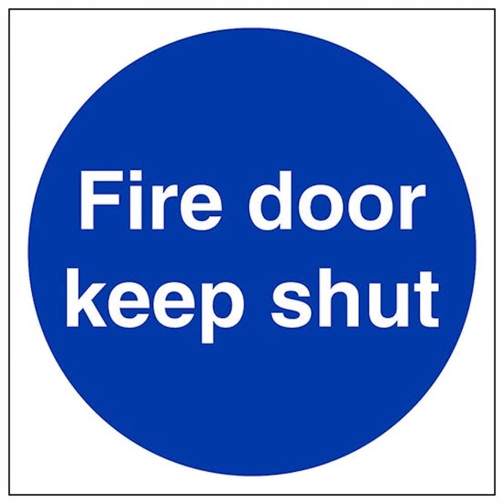 V Safety Eco Friendly Fire Door & Mandatory- Fire Door Keep Shut - 80 X 80mm
