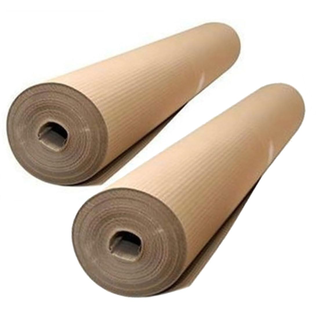 2 rollos de cartón corrugado de 1 x 45 metros, color habana, protección de suelos, pintura, suelos, trabajos de renovación – Fabricado en Italia