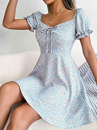 Robe imprimé imprimée chic à manches courtes pour femmes