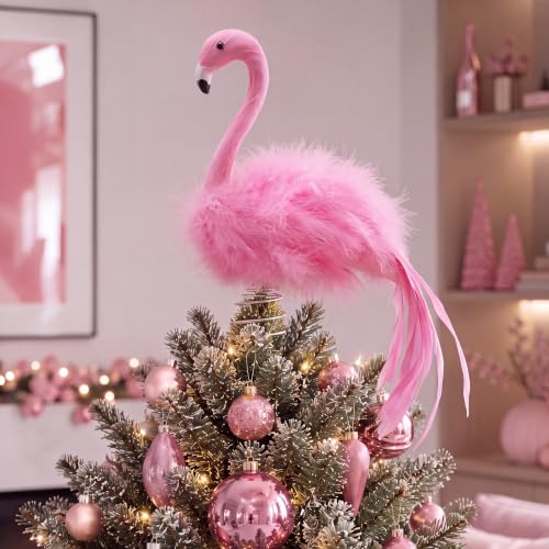 Retisee 11.8 Inch Pink Flamingo Christmas Tree...