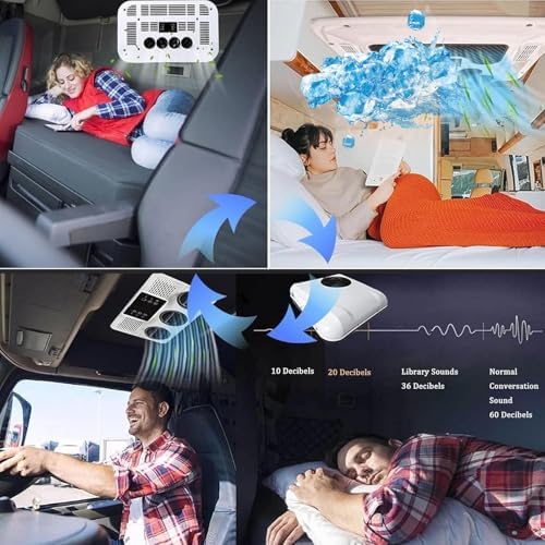 12V/24V RV Rooftop Air Conditioner - Efficient Cooling & Heating, 850W Motorhome Electric AC for Camper Van, Truck, SUV, Off-Road Vehicles, White