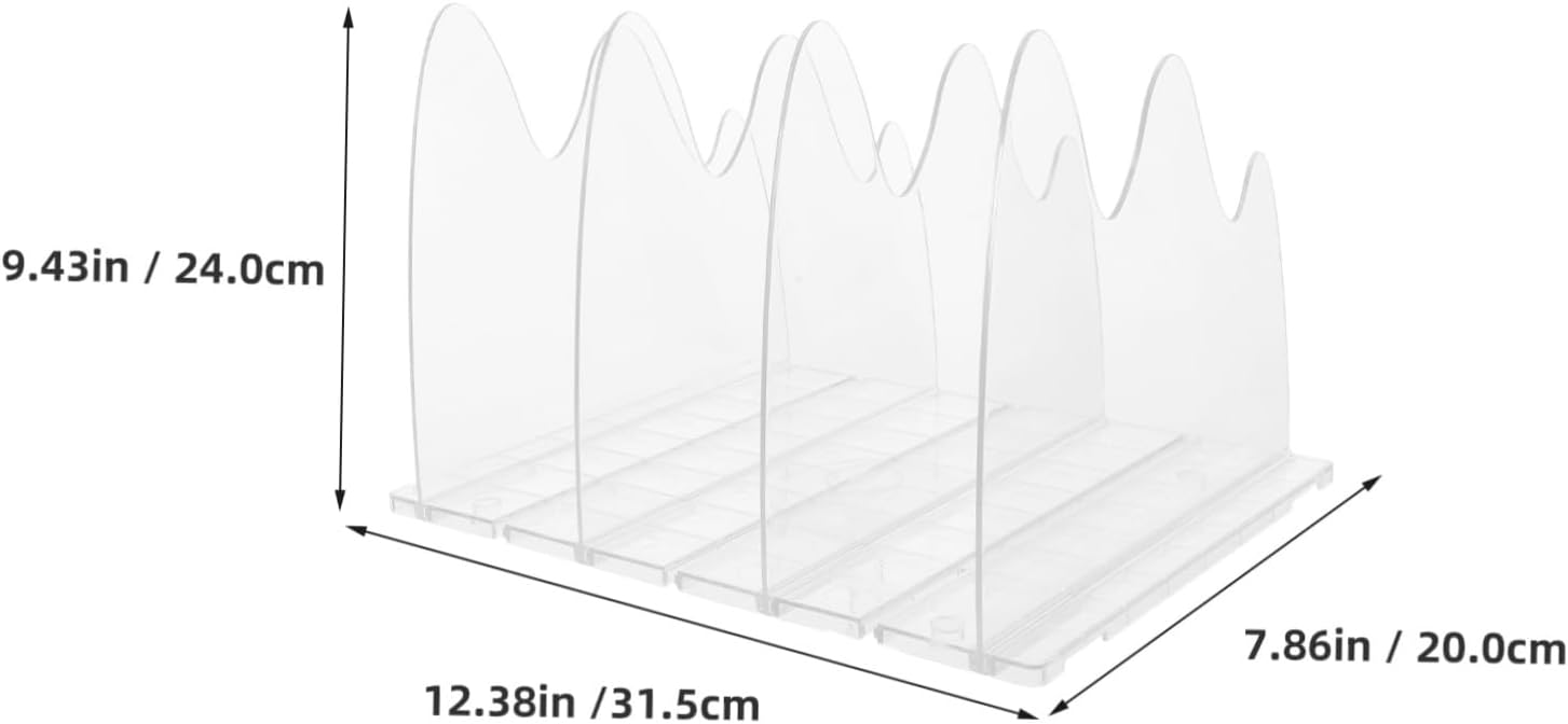 Adjustable Purse Organizer Clear Plastic Shelf Divider for Handbags Mails and Books Versatile Multi Compartment Storage for Closet Office and Home Organization