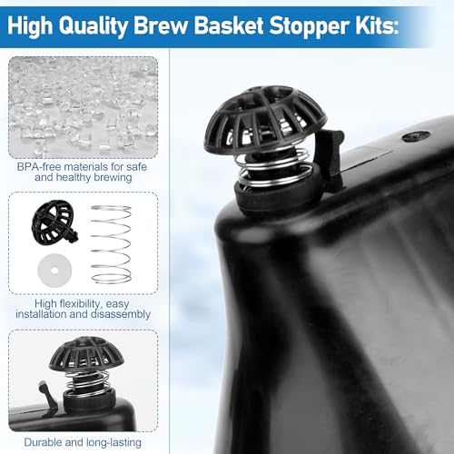 Image of Coffee Machine Brew Basket Bottom Spring Loaded Stopper Kits Replacement for Cuisinart Coffee Makers, Coffee Maker Parts Fit for Cuisinart DCC-1200, DCC-1200BCH, DCC-1200BW Brew Basket,2Pack