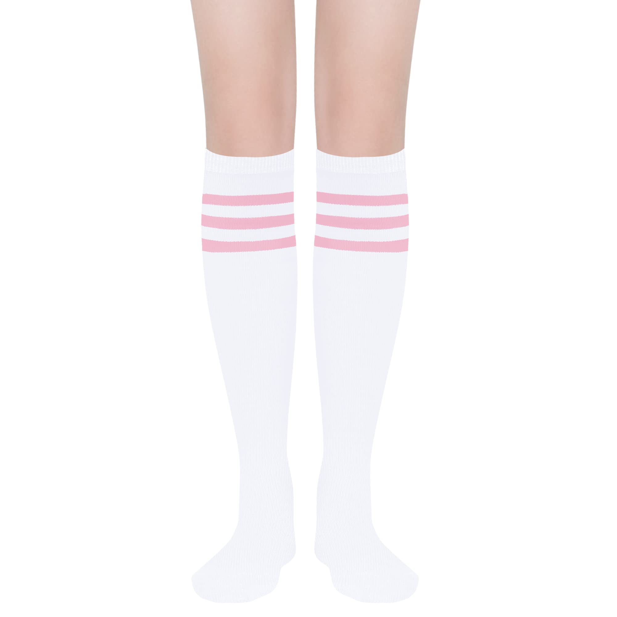 UTTPLL Kniehohe Sportsocken für Damen, gestreift, Outdoor-Sportsocken, Laufen, Baseballstrümpfe, Mädchen, lange Stiefelstrumpfhose