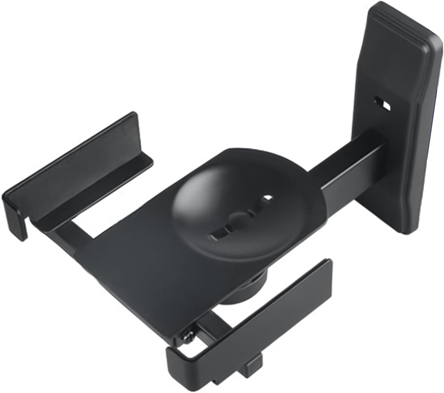 Professional Speakers Wall Mount Bracket Steel Construction 44lbs Load Capacity Cable Management Cover Vibrations Reduction Adjustable Clamp Bracket