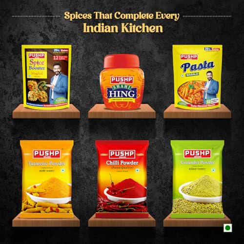 Image of PUSHP Brand Red Chilli Powder 200g, Lal Mirch Powder with natural Oils | Patna Quality Lal Mirchi Powder (Pack Of 5) | Perfect for Cooking, Pickles, Gravies & Traditional Indian Dishes
