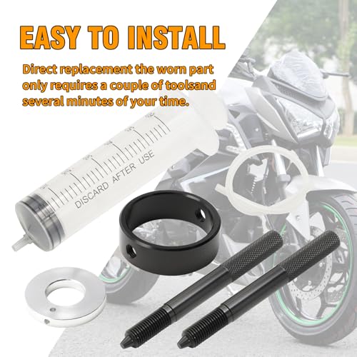 Image of Saihisday Universal Motorcycle Fork Service Tool Kit, Fork Maintenance Tool Set Fork Oil Level Tool, Fork Spring Compressor and Damper Rod Bleed Tool