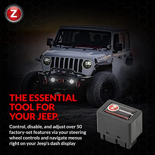 Z Automotive Tazer Mini Programmer | Fits 2018-2026 Jeep Wrangler JL and Gladiator JT | Customize Over 70 Settings | Activates Anti-Theft Pin Lock, Rock Crawl, Winch Mode and More!