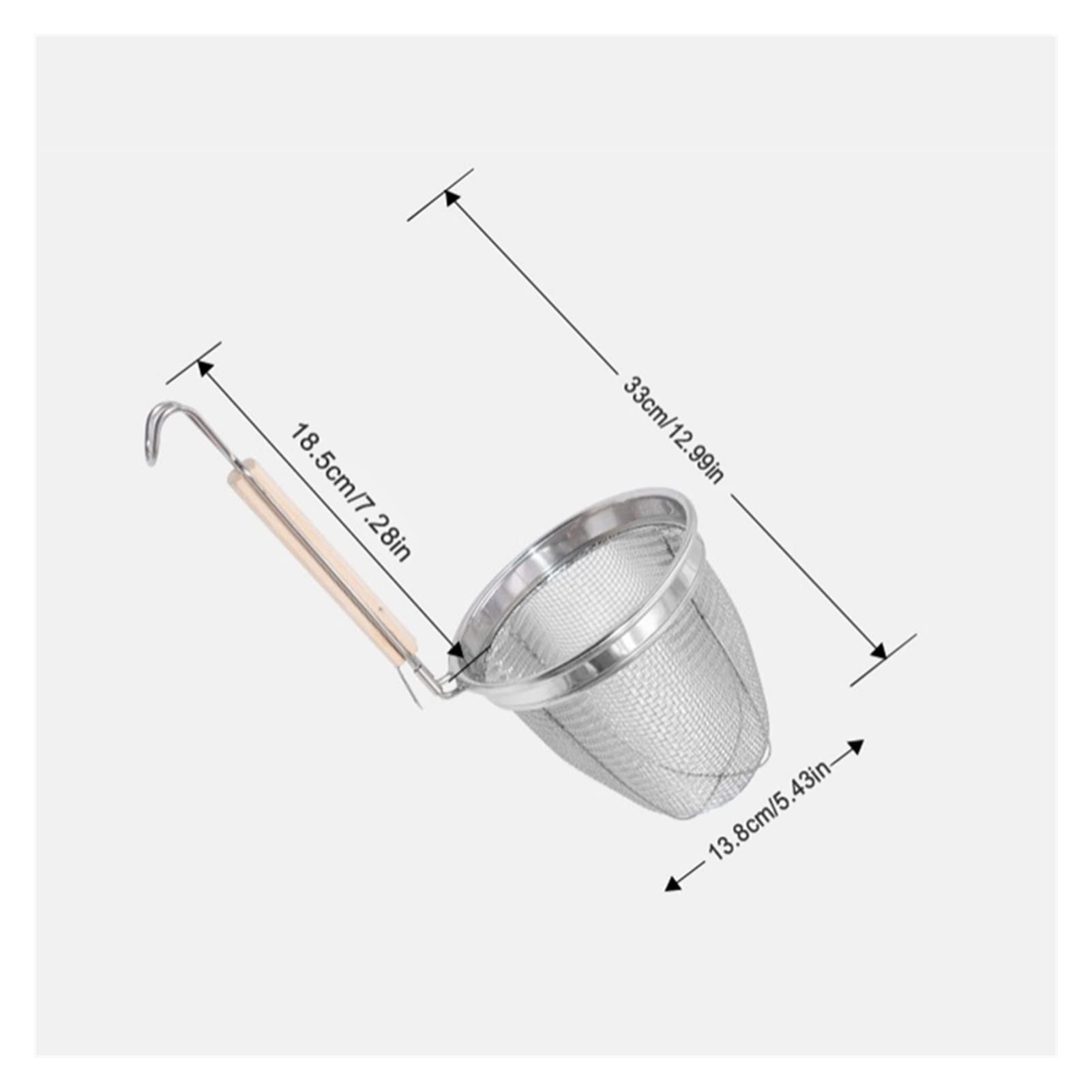 Cestello for friggere Colino in acciaio inox Scolapasta Noodle Gnocchi Cestello in rete for friggitrice Asciugatrice for patatine fritte Cestino for friggere verdure Lavello Filtro fritto Cestini for