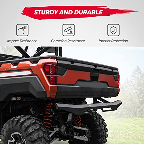 Kemimoto Rear Bumper, Rear Brushguard Heavy Duty Compatible With 2018 2019 2020 2021 2022 2023 Polaris Ranger 1000/ Xp 1000/ Crew/Diesel Accessories (Replacement For #2882529) #TOP3
