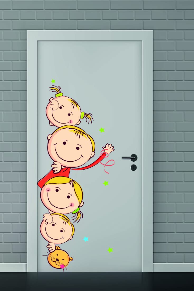 Oil Proof Vinyl Little Cute Kids Door Sticker for Living Room, Bedroom,(Desg-05) (B0BFH2RG4S) Amazon Price History, Amazon Price Tracker