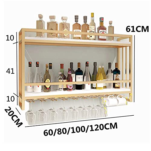 Sywlwxkq Casier à vin PorteVerre à vin Suspendu Mural Rangement à 2
