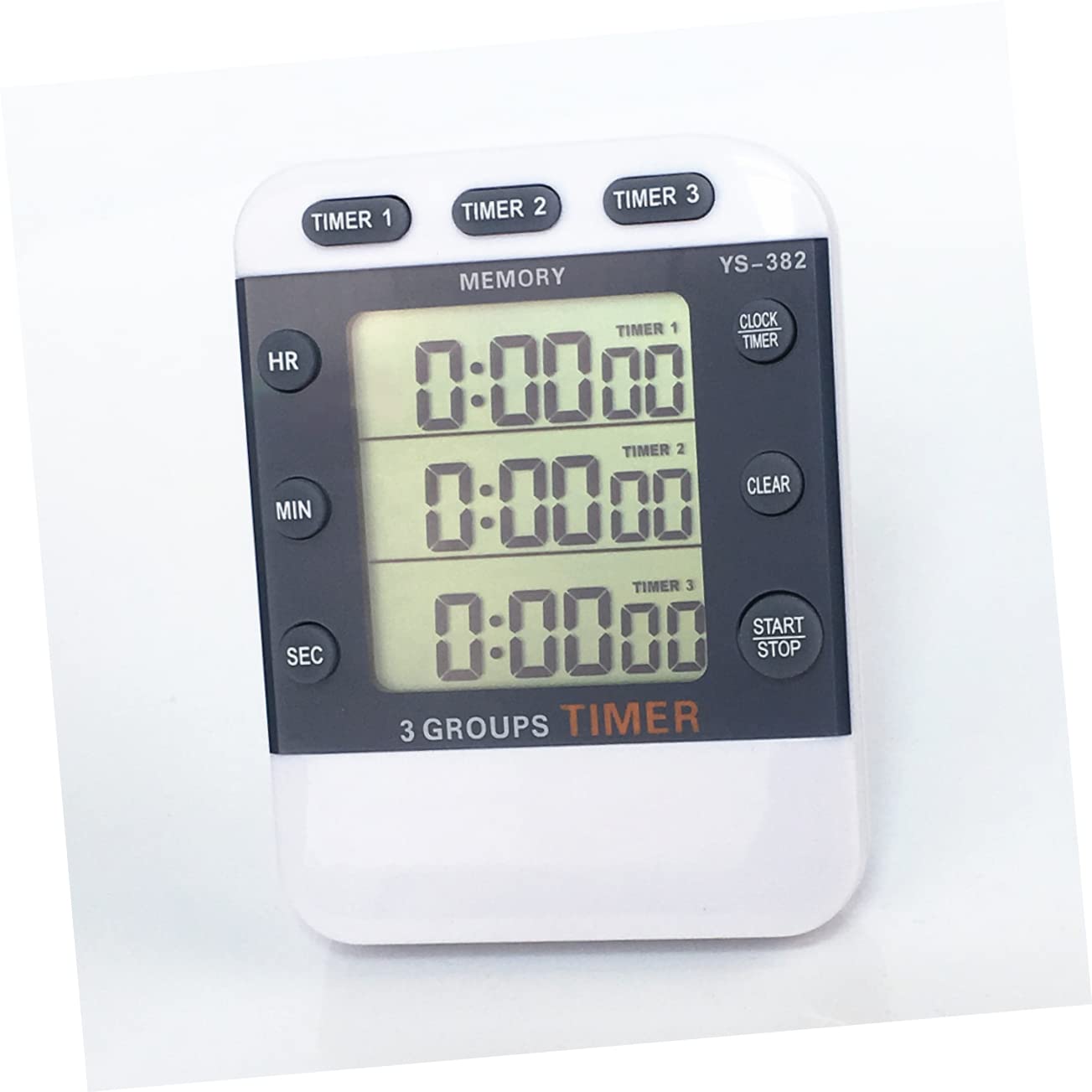 3pezzi Cronometro Digitale Lcd Tre Linee Timer Sportivo Cucina Cronografo Portatile Senza Batteria Funzione Di Countdown Con Memoria Utilizzo Facile Per Cottura e Allenamento