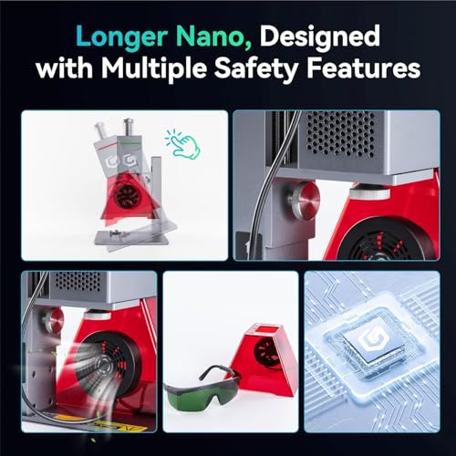 Image of Longer Nano Laser Engraver Machine with 6W Diode, 5000mm /s High Speed & 0.05mm Precision - Portable Handheld Laser Cutter for Wood, Metal, Leather, Jewelry
