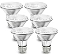Par20 Bulbs, 6 Pcs 120V 50W Par20 Flood Light Bulbs, E26 Medium Base Long Lasting Life High Output Reflector Flood Lights -Warm Light