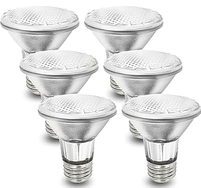 Par20 Bulbs, 6 Pcs 120V 50W Par20 Flood Light Bulbs, E26 Medium Base Long Lasting Life High Output Reflector Flood Lights -Warm Light