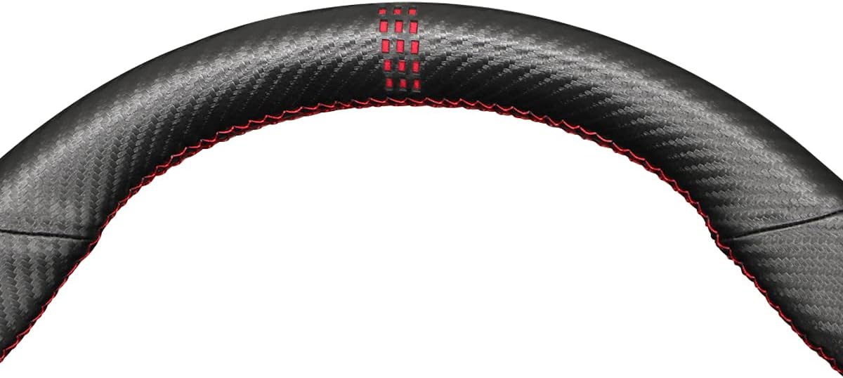 MEWANT Steering Wheel Covers for Porsche 911 (997) / Boxster (987)/ Cayman (987) Hand-Stitched Car Steering Wrap