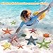 ZAUGONTW 14 Pieces Diving Starfish Pool Toy, Colorful Starfish Set Summer Swimming Diving Toys Set, Starfishs Sea Animals, Dive Throw Toys Underwater Swimming Toy