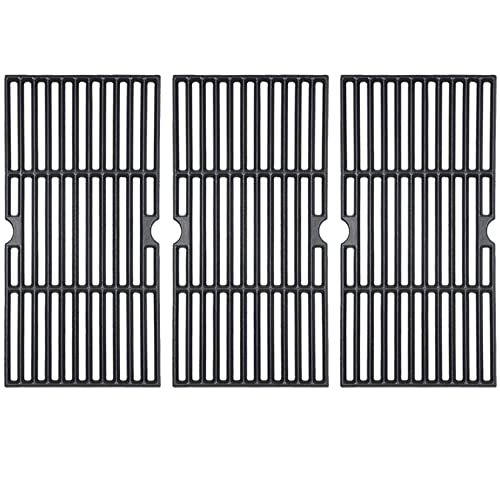 GasSaf 16 7/8" Grill Grates for Charbroil 463420508, 463420511, 463436214, 463440109 Gas Grill, Cast Iron Grates for Char Broil, Thermos, Master Chef,
