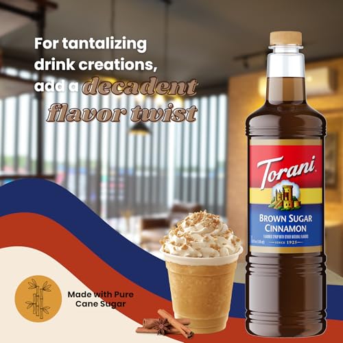 Image of Torani Brown Sugar Cinnamon Syrup 1L with Pump - Lattes & Cocktails