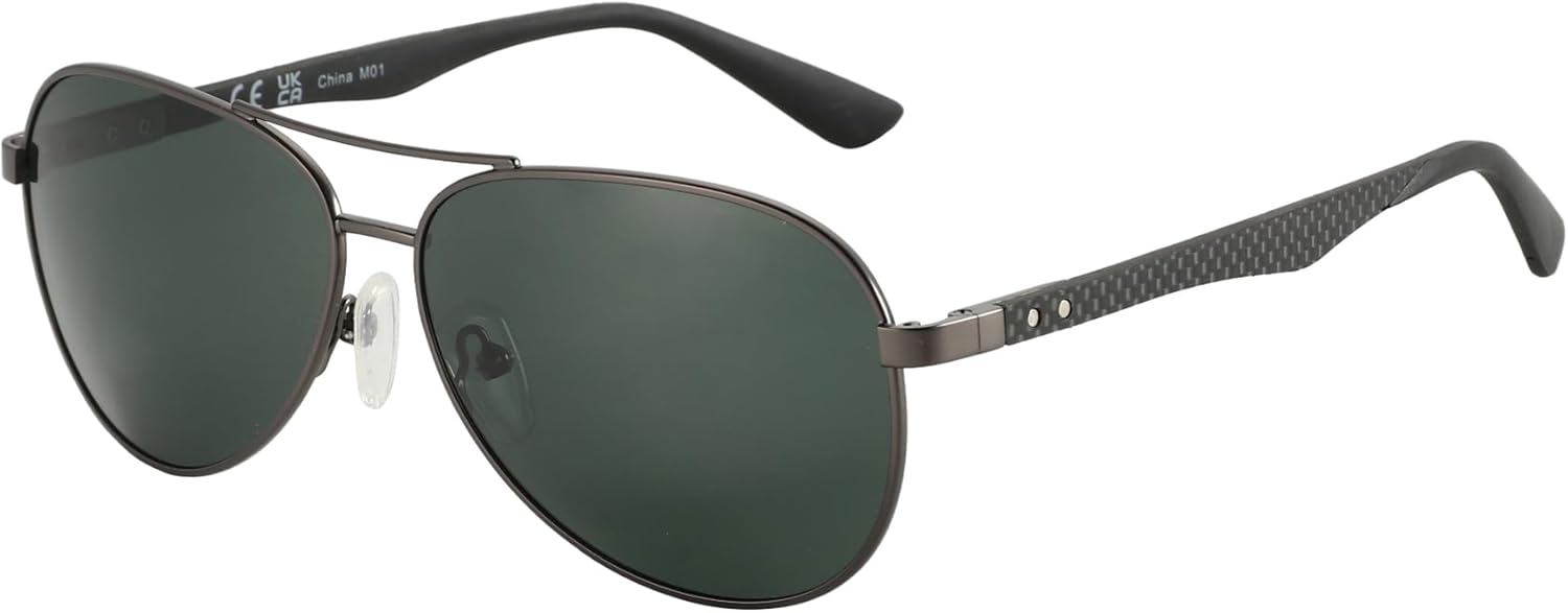 ZENOTTIC Polarized Aviator Sunglasses for Men Carbon Fiber Temple Pilot Sun Glasses with Mirrored Lens UV Protection - Image 2