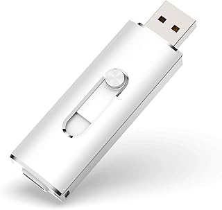 64GB Flash Drive, Aiibe Thumb Drive Memory Stick Jump Drive Pen drive 64 GB USB 3.0 Type C Retractable Capless Dual USB OTG Flash Drives for USB C Smartphones, Samsung Galaxy S8 S9, Tablet, Mac and PC