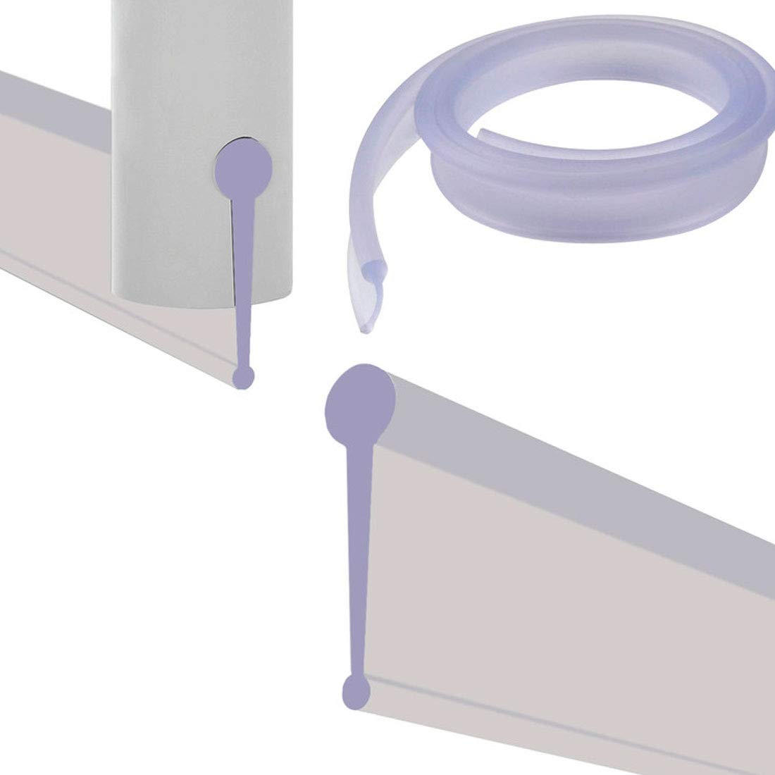 Ecospa Clear Replacement Rubber Seal For Folding Bath Shower Screen Enclosures • • 3 Metre (3 Metres, )