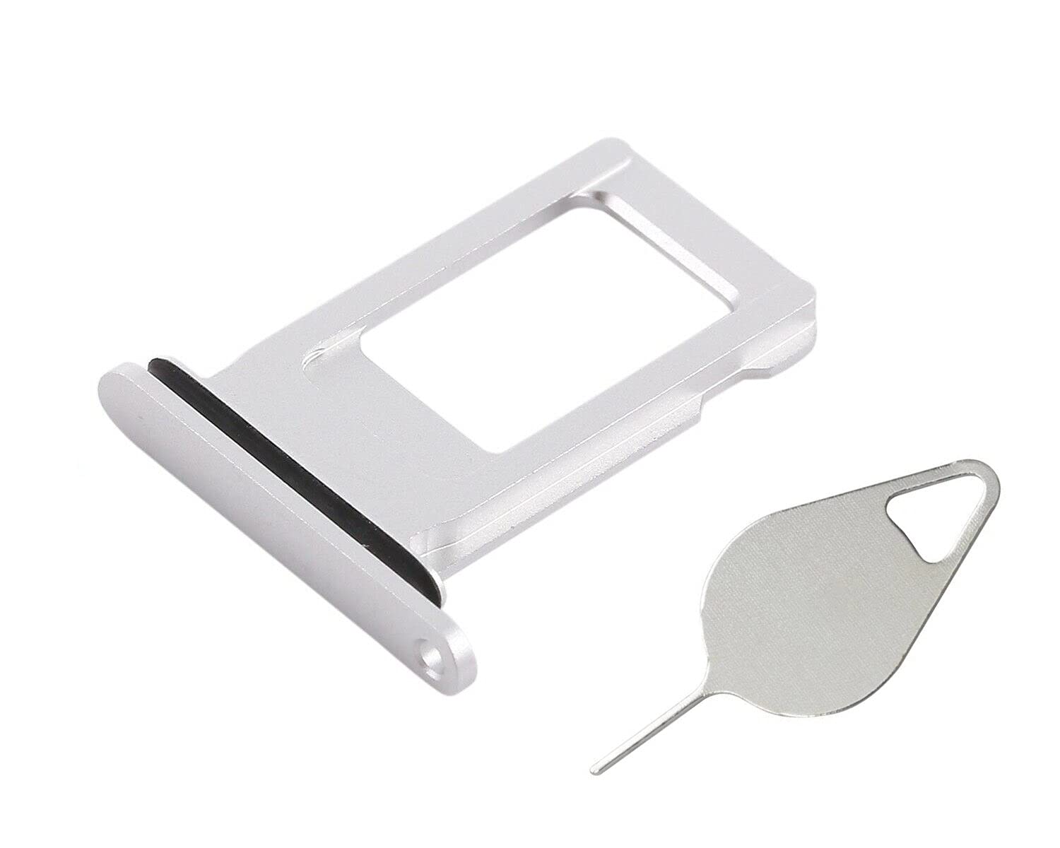 Wymiana szuflady/uchwyt na kartę SIM dla iPhone XR biały - z zainstalowaną uszczelką + narzędzie do usuwania