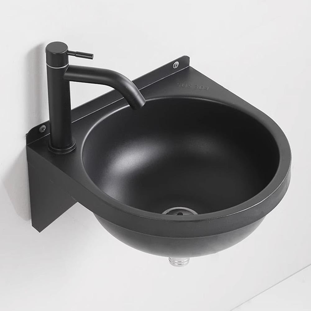 Lavabo mural en acier inoxydable avec robinet pour réparer un petit espace