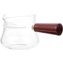 Ciieeo Heat-Resistant Glass Tea Dispenser Wooden Handle Delicate Tea Set for Home or Office Use