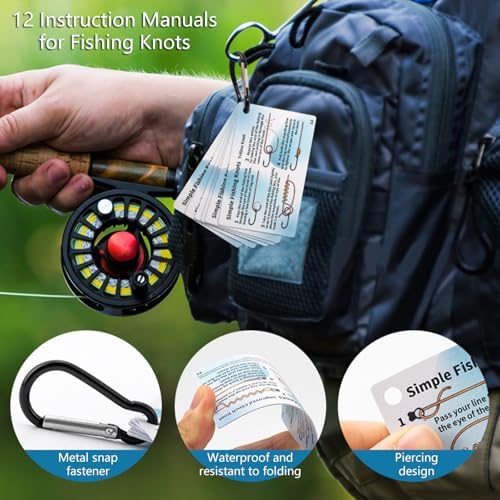 1 Set Fishing Knot Methods Instruction Cards Knot Guide Cards for Anglers Beginner PVC Materials Knots Tutorial Card — view 3