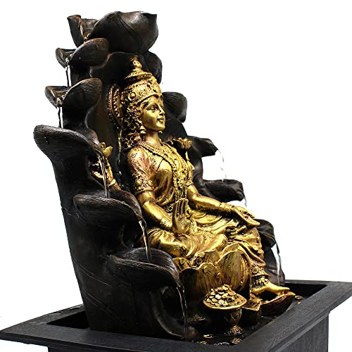 Fonte de Água Decorativa Resina Cascata Iluminação de Led GT752 - Lorben