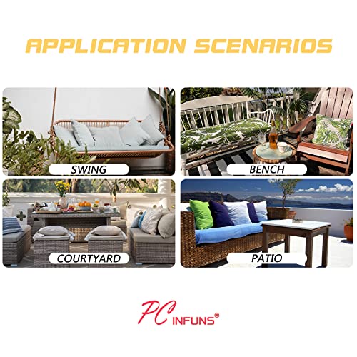 Pcinfuns Bench Cushion For Outdoor Furniture,Ultra Durable Patio Furniture Chair Pads,Swing Cushions With Ties,Sofa Garden Replacement Loveseat Cushion,Paisley Multi,45" X 18" #TOP3