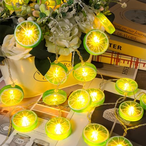 20 LED Lime Slice String Light Battery Operated Fruit Decor for Patio Party by jojofuny - Used condition - Image 8