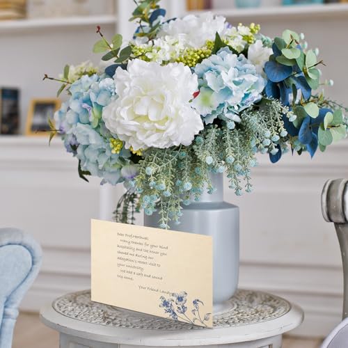 Image of Spiareal 100 Pcs Blank Note Cards Index Card, Kraft Paper, 4*6inch, Flower | Kraft Cardstock with Eucalyptus Design, Envelopes Included, For Thank You Cards, Weddings, Baby Showers, Office DIY