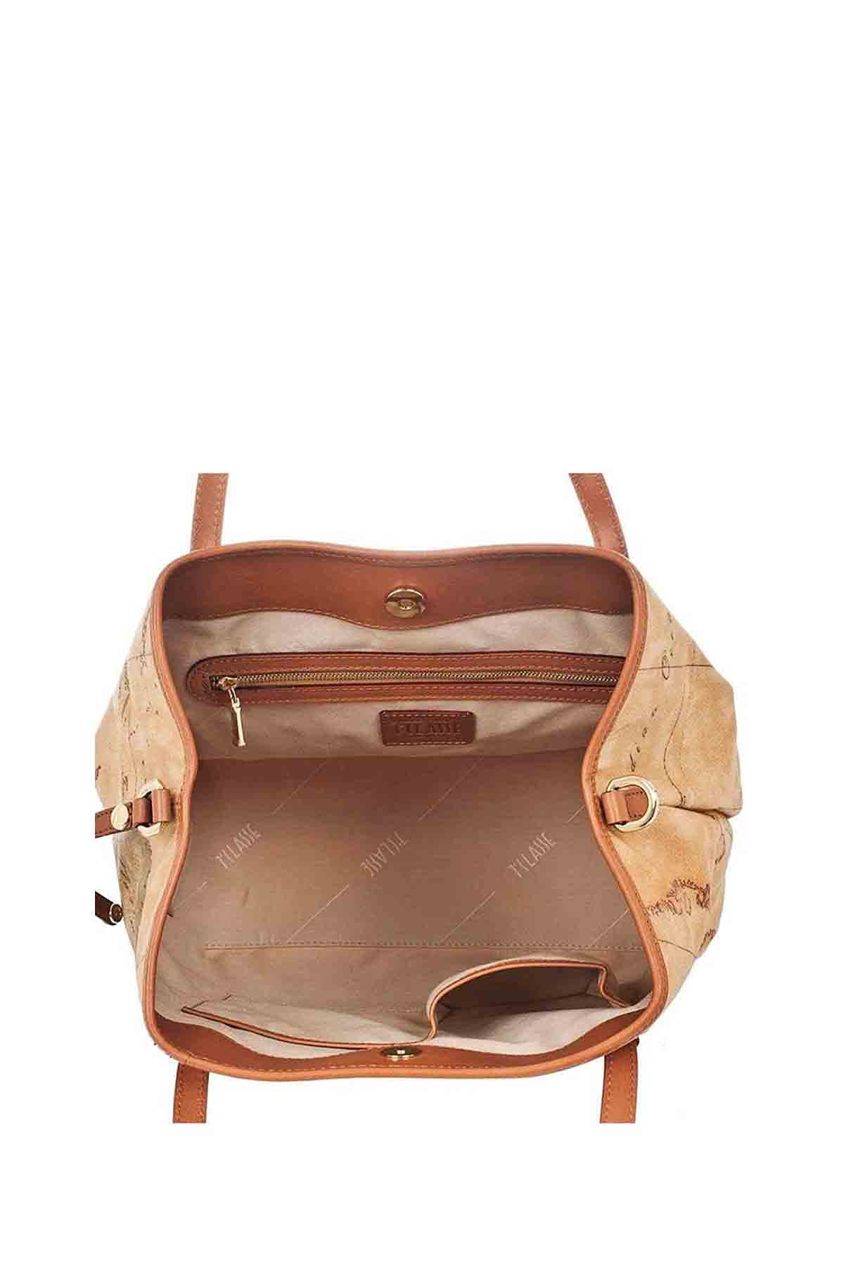 Alviero Martini Borsa Shopper Donna Geo Classic Media Naturale 1P*D016 6000 Ecopelle