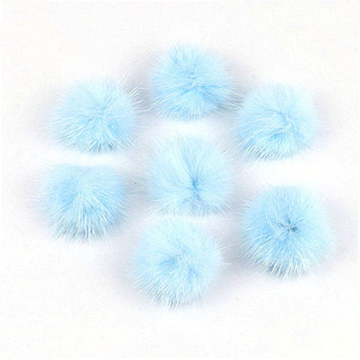 Gift_SourceGift_Source 10 Pcs 1 inch Small Faux Fur Pompoms for Crafts, Mini Furry Pom Pom Balls Soft Fluffy Faux Mink Fur Ball for DIY Crafts Projects Jewelry Keychains Making Knitting Accessories