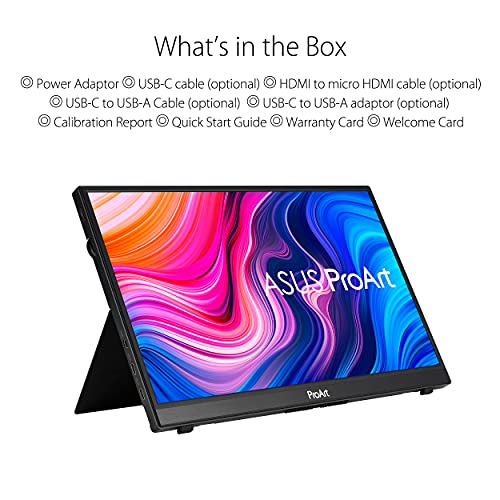 Image of ASUS ProArt PA148CTV - Laptop and Touch Screen 14 Inches Full HD - IPS Panel - 1920 x 1080-300cd /m - 2 x USB-C and Micro-HDMI - 100% sRGB - 100% Rec. 709 - △E < 2 - Dial Button