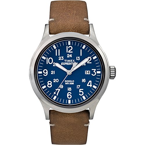 Timex Expedition Metal Scout - Tan Leather/Blue Dial